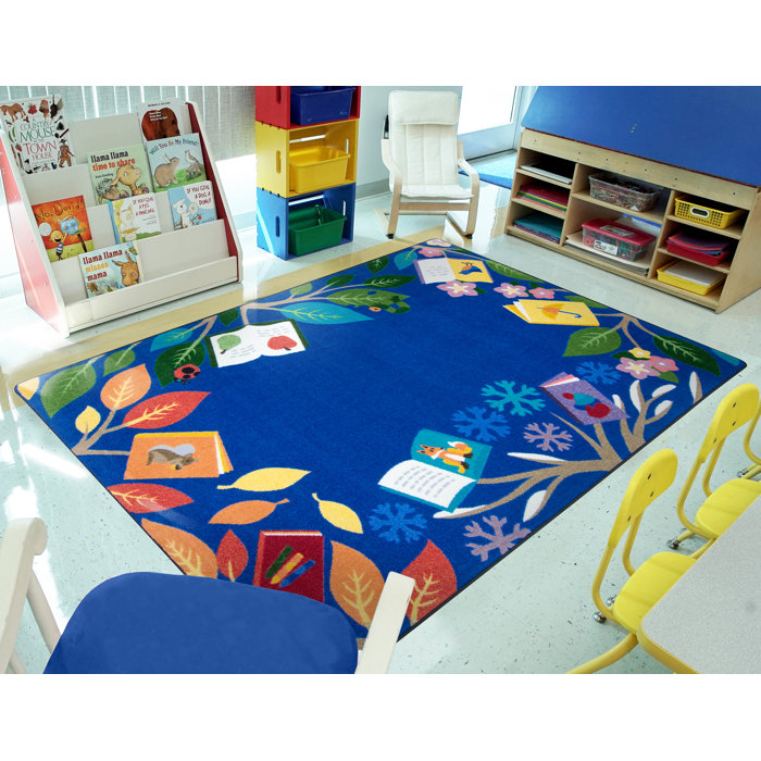 Joy Carpets Books for All Seasons Multi by Joy Carpets Area Rug Wayfair